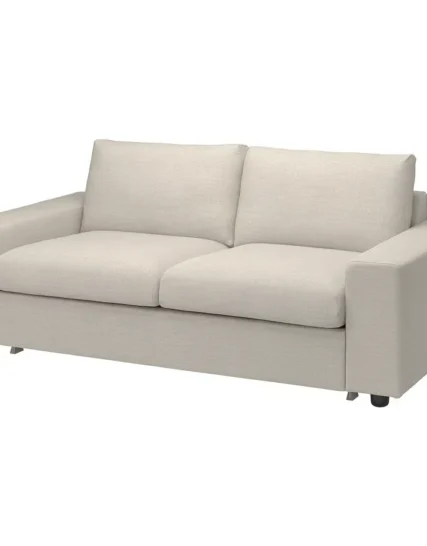 مبل تختخواب شو دو نفره با دسته‌های پهن / بژ سوخته ایکیا مدل VIMLE