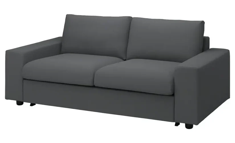 مبل تختخواب شو دو نفره با دسته‌های پهن / خاکستری هالرپ ایکیا مدل VIMLE