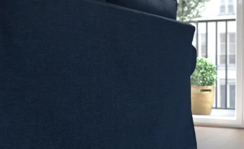 مبل راحتی سه نفره به همراه کاناپه راحتی کیلاندا آبی تیره ایکیا مدل EKTORP