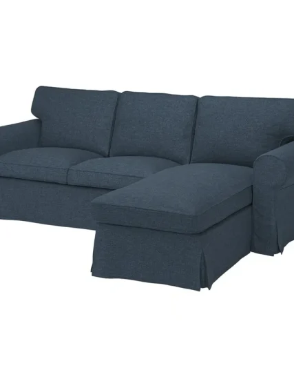 مبل راحتی سه نفره به همراه کاناپه راحتی کیلاندا آبی تیره ایکیا مدل EKTORP