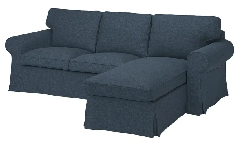 مبل راحتی سه نفره به همراه کاناپه راحتی کیلاندا آبی تیره ایکیا مدل EKTORP