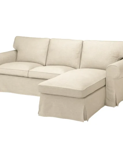 مبل راحتی سه نفره به همراه کاناپه راحتی کیلاندا بژ روشن ایکیا مدل EKTORP