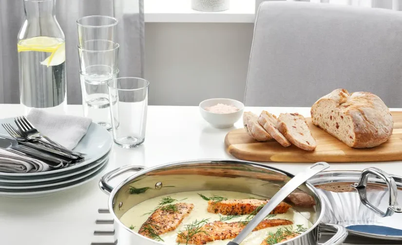 ماهیتابه استیل ضد زنگ سایز 28 ایکیا مدل IKEA 365+