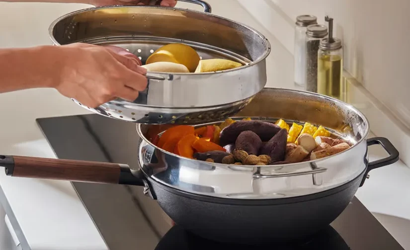 بخارپز استیل ضد زنگ سایز 30 ایکیا مدل KLOCKREN