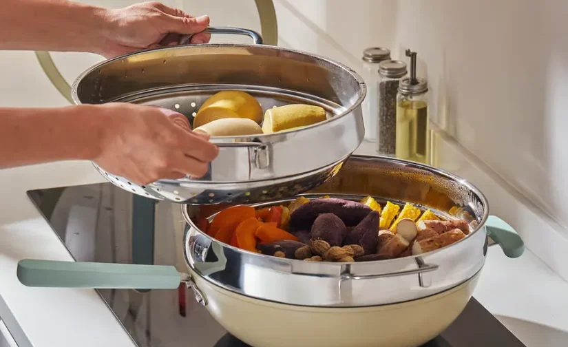 بخارپز استیل ضد زنگ سایز 30 ایکیا مدل KLOCKREN