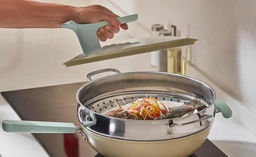 بخارپز استیل ضد زنگ سایز 30 ایکیا مدل KLOCKREN