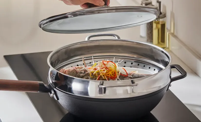 بخارپز استیل ضد زنگ سایز 30 ایکیا مدل KLOCKREN