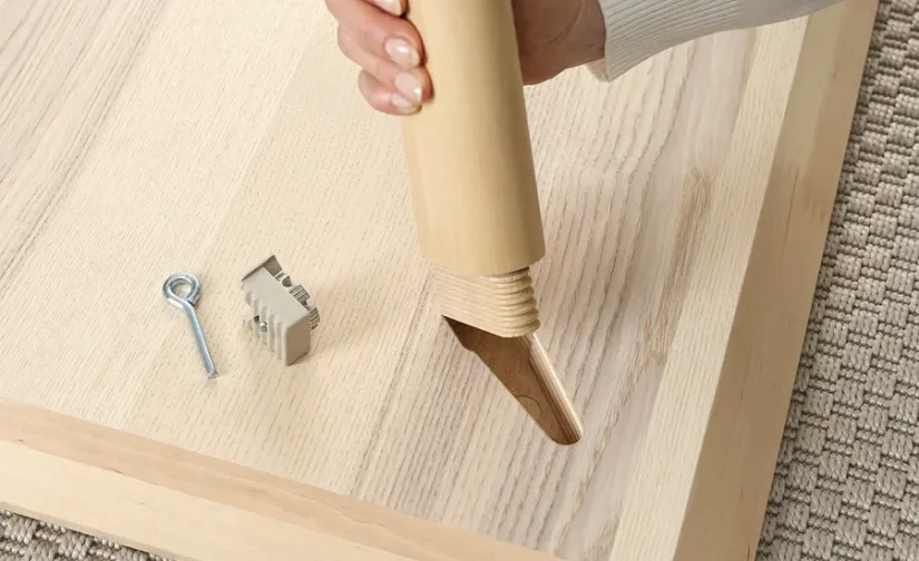 میز روکش خاکستر سایز ۲۰۰x۷۸ ایکیا مدل LISABO