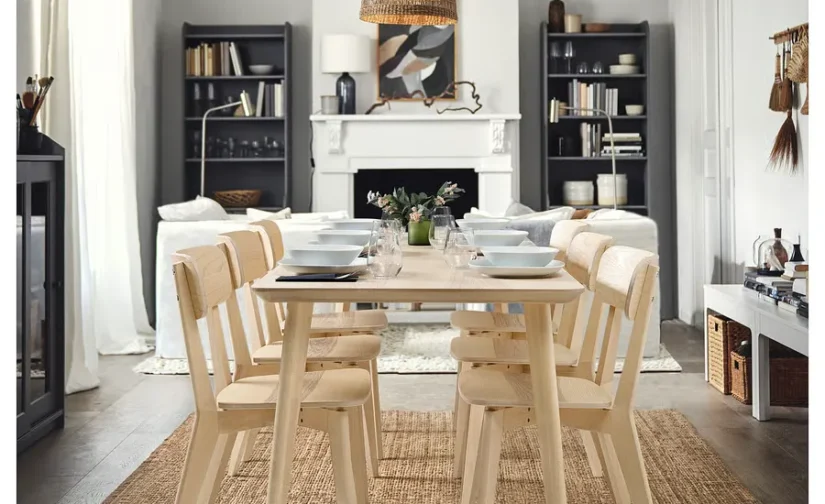 میز روکش خاکستر سایز ۲۰۰x۷۸ ایکیا مدل LISABO