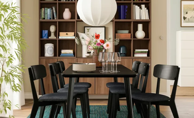 میز روکش مشکی/خاکستری سایز ۲۰۰x۷۸ ایکیا مدل LISABO