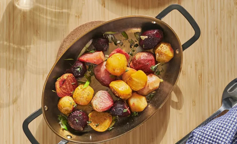 ماهیتابه بیضی شکل از جنس استیل کربنی ابعاد 32x22 ایکیا مدل VARDAGEN