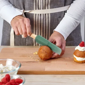 کفگیر مجموعه ۳ عددی چوبی/خاکستری تیره-سبز ایکیا مدل BÄCKRÖDING