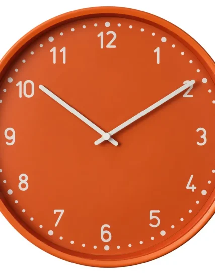 ساعت دیواری نارنجی سایز ۳۸ سانتی‌متر ایکیا مدل BONDIS