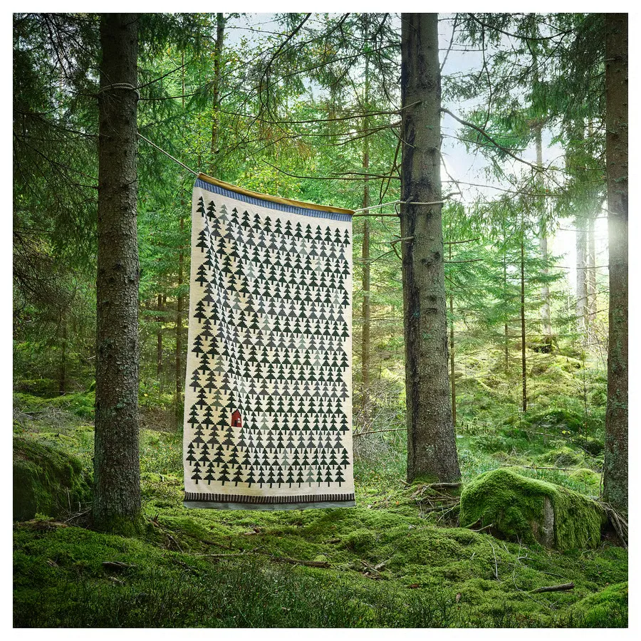 فرش چند رنگ سایز ۲۰۰x۳۰۰ ایکیا مدل DVÄRGGRÄS