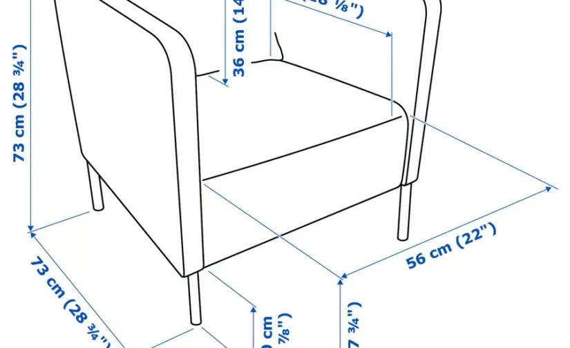 صندلی راحتی Skiftebo آبی تیره ایکیا مدل EKERÖ