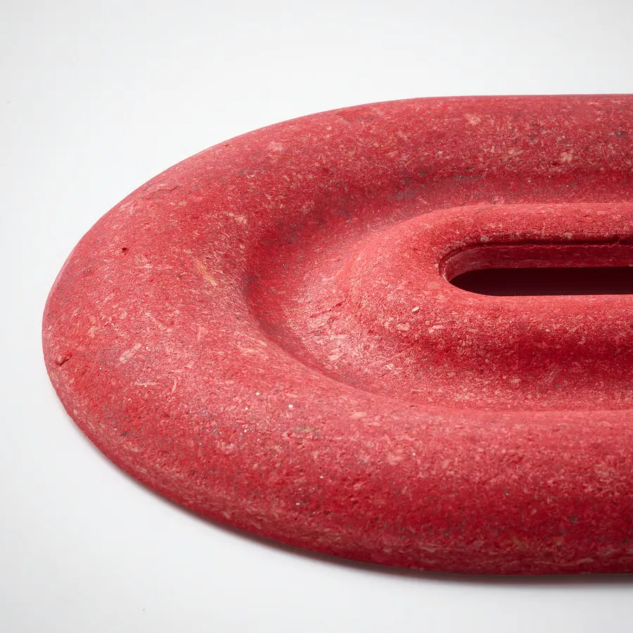 پایه قابلمه ست ۲ عددی بیضی/قرمز قهوهای روشن سایز ۲۶x۱۶ ایکیا مدل ELDSTJÄRT