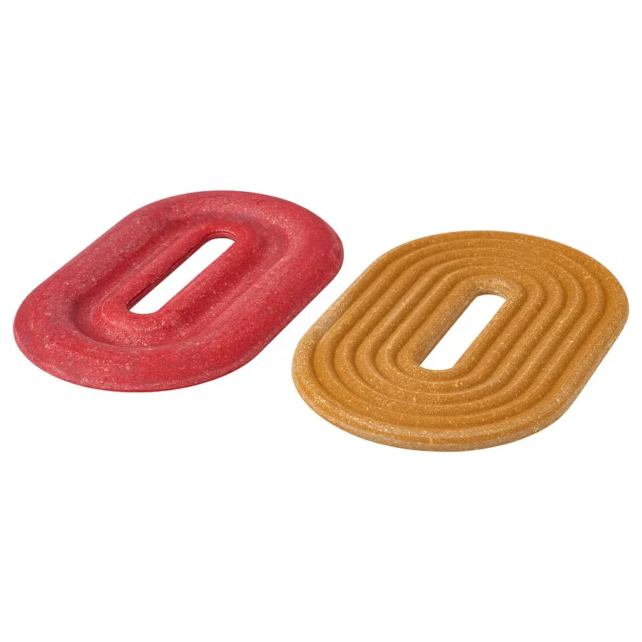 پایه قابلمه ست ۲ عددی بیضی/قرمز قهوهای روشن سایز ۲۶x۱۶ ایکیا مدل ELDSTJÄRT