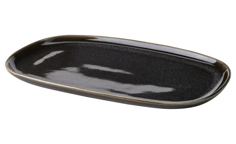 بشقاب خاکستری تیره سایز ۳۱x۱۹ ایکیا مدل GLADELIG