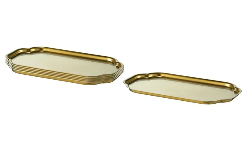 ست 6 عددی بشقاب کناری مینی/طلایی رنگ ایکیا مدل GOKVÄLLÅ