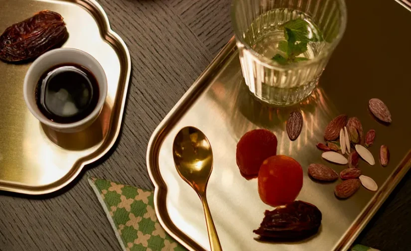 ست 6 عددی بشقاب کناری مینی/طلایی رنگ ایکیا مدل GOKVÄLLÅ