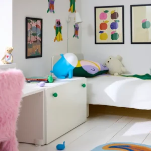 چراغ رومیزی کودک LED قابل تنظیم نور/آبی سگی ایکیا مدل GREJSIMOJS