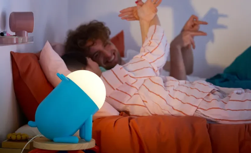 چراغ رومیزی کودک LED قابل تنظیم نور/آبی سگی ایکیا مدل GREJSIMOJS