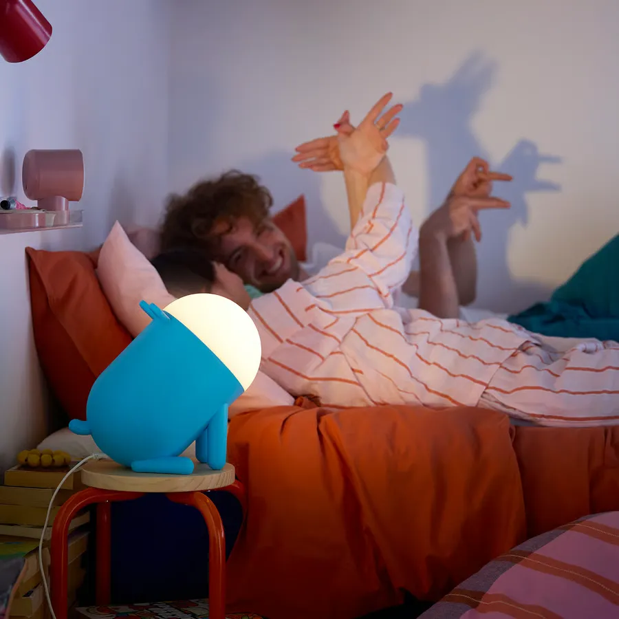 چراغ رومیزی کودک LED قابل تنظیم نور/آبی سگی ایکیا مدل GREJSIMOJS
