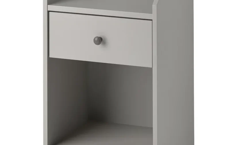 میز کنار تخت خاکستری سایز ۴۰x۳۶ ایکیا مدل HAUGA