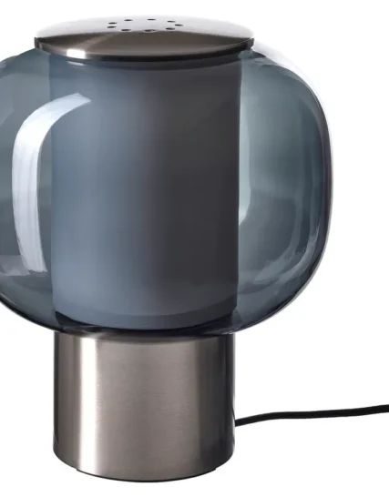 آباژور رومیزی شیشه روکش نیکل/خاکستری ایکیا مدل HÖGVIND