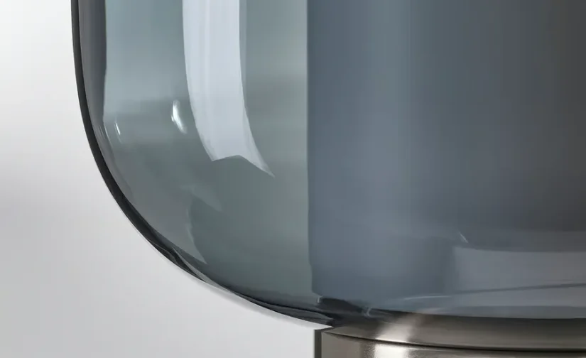 آباژور رومیزی شیشه روکش نیکل/خاکستری ایکیا مدل HÖGVIND