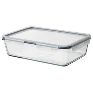 ظرف غذا با درب مستطیل/شیشه پلاستیکی ۳.۱ لیتری ایکیا مدل IKEA 365+