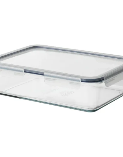 ظرف غذا با درب مستطیل/شیشه پلاستیکی ۳.۱ لیتری ایکیا مدل IKEA 365+