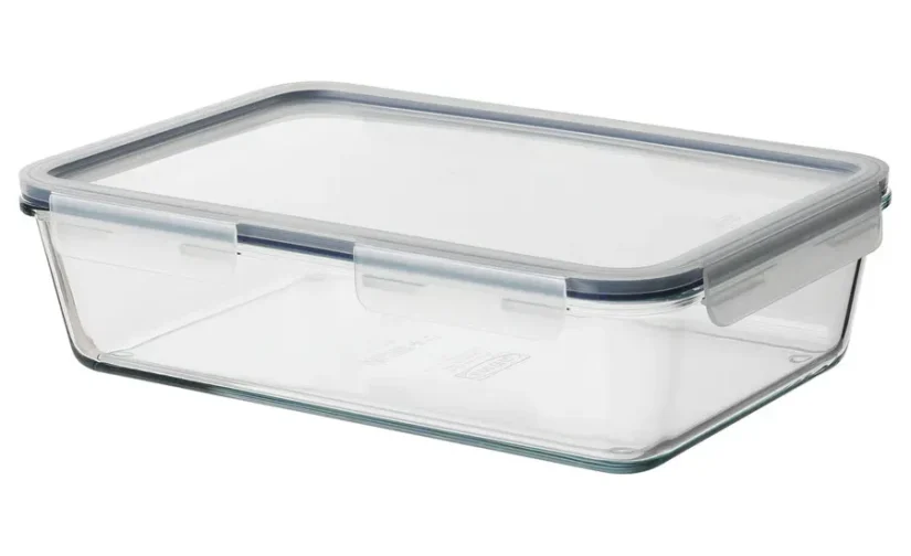 ظرف غذا با درب مستطیل/شیشه پلاستیکی ۳.۱ لیتری ایکیا مدل IKEA 365+
