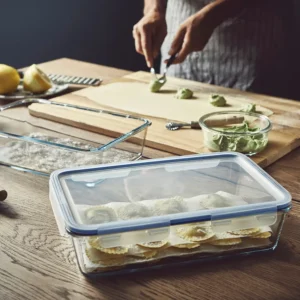 ظرف غذا با درب مستطیل/شیشه پلاستیکی ۳.۱ لیتری ایکیا مدل IKEA 365+