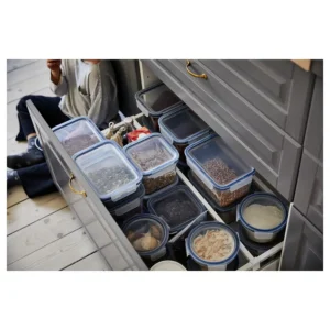 ظرف غذا با درب گرد/پلاستیکی سایز 750 میلی‌لیتر ایکیا مدل IKEA 365+