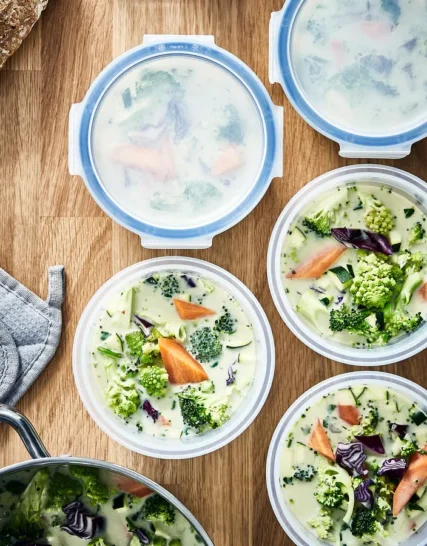 ظرف غذا با درب گرد/پلاستیکی سایز 750 میلی‌لیتر ایکیا مدل IKEA 365+