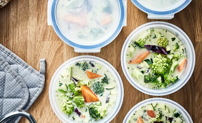 ظرف غذا با درب گرد/پلاستیکی سایز 750 میلیلیتر ایکیا مدل IKEA 365+