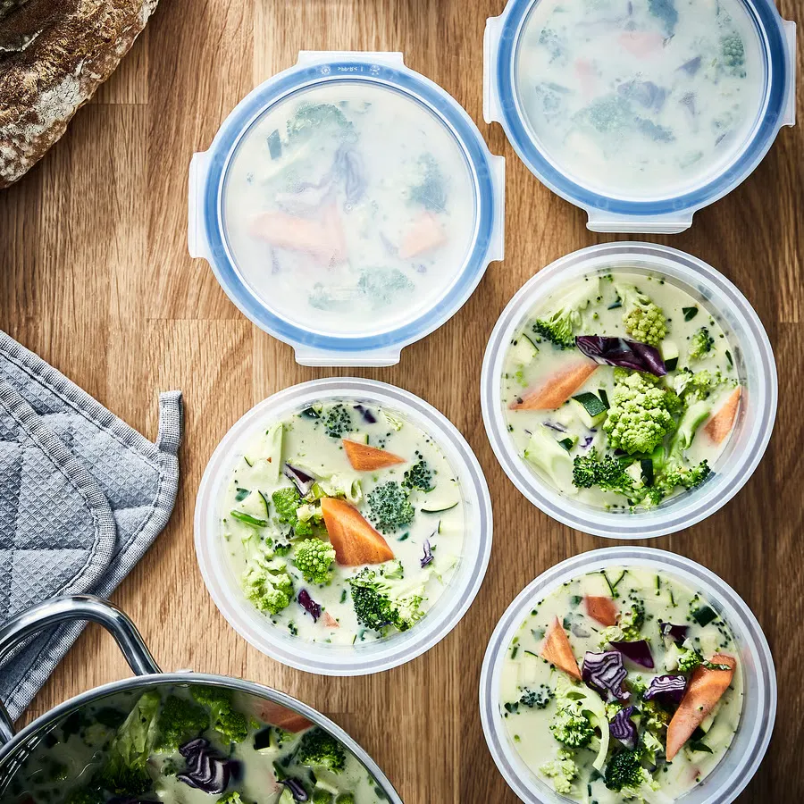 ظرف غذا با درب گرد/پلاستیکی سایز 750 میلیلیتر ایکیا مدل IKEA 365+