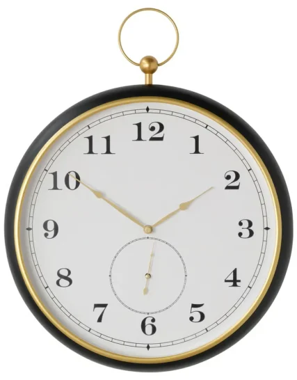 ساعت دیواری مشکی سایز ۴۶ سانتی‌متر ایکیا مدل KUTTERSMYCKE