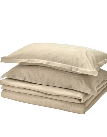 روتختی و ۲ روبالشی بژ سایز ۲۴۰x۲۲۰/۵۰x۸۰ ایکیا مدل LÄKEVÄNDEROT