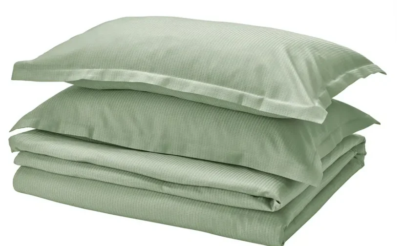 روتختی و ۲ روبالشی خاکستری روشن-سبز سایز ۲۴۰x۲۲۰/۵۰x۸۰ ایکیا مدل LÄKEVÄNDEROT