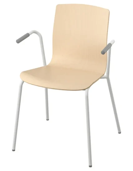 صندلی کنفرانس روکش چوب توس/سفید ایکیا مدل LÄKTARE