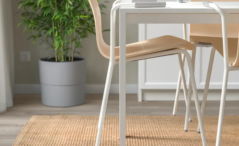 صندلی کنفرانس روکش چوب توس/سفید ایکیا مدل LÄKTARE