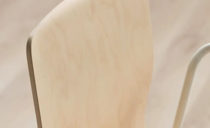 صندلی کنفرانس روکش چوب توس/سفید ایکیا مدل LÄKTARE