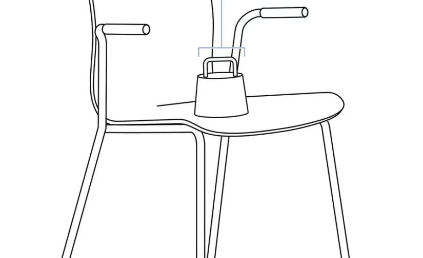 صندلی کنفرانس روکش چوب توس/سفید ایکیا مدل LÄKTARE