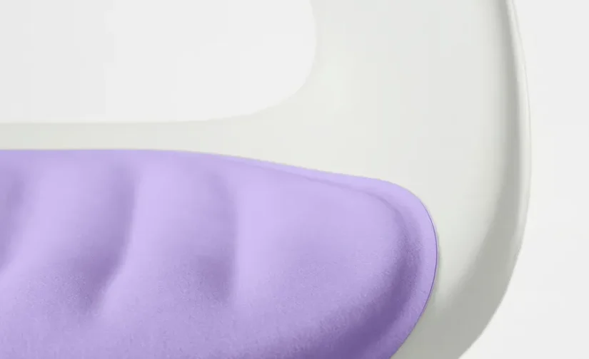 صندلی گردان + زیرانداز سفید مشکی/یاسی ایکیا مدل LOBERGET / MALSKÄR