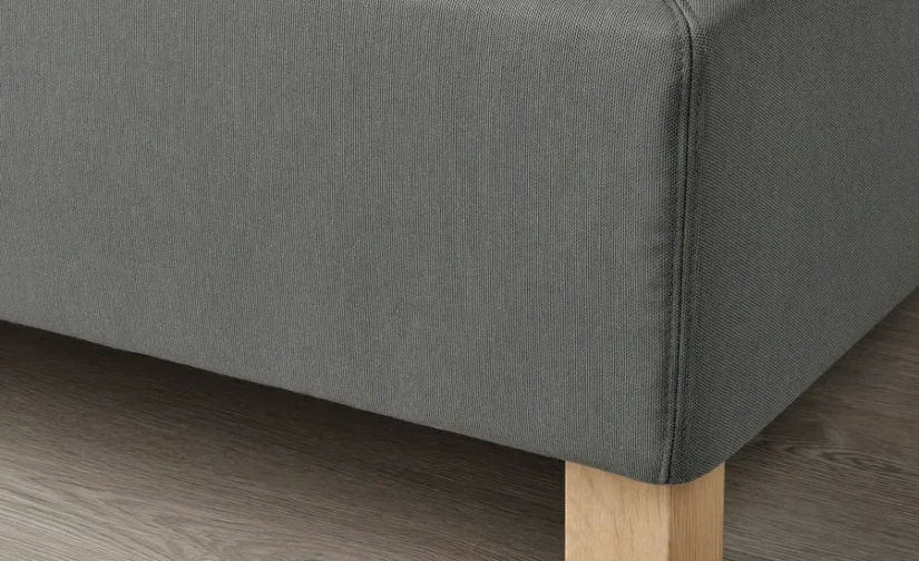 تشک چاک دار پایه دار / خاکستری تیره سایز 90x200 ایکیا مدل LYNGÖR