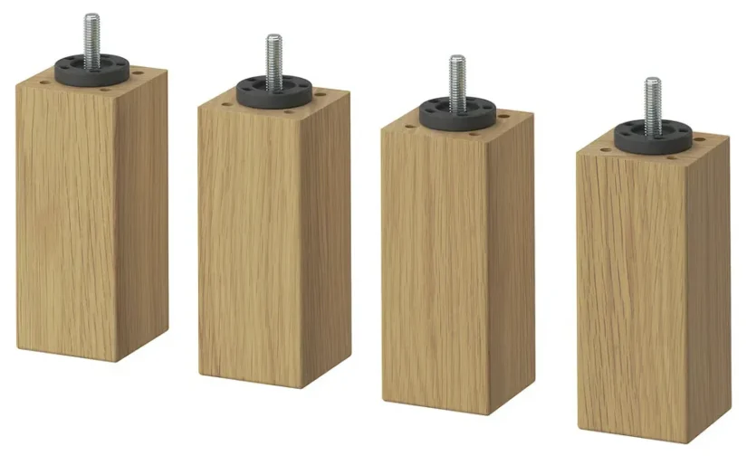 تشک چاک دار پایه دار / خاکستری تیره سایز 90x200 ایکیا مدل LYNGÖR