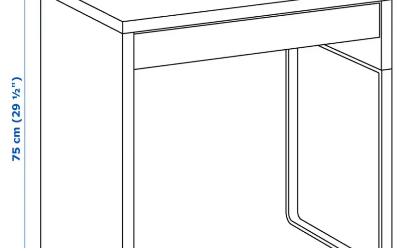 میز و صندلی سفید/زرد ایکیا مدل MICKE / DAGNAR