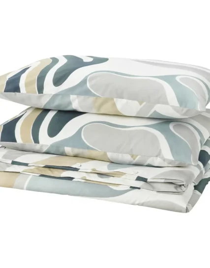 روتختی و ۲ روبالشی چند رنگ سایز ۲۴۰x۲۲۰/۵۰x۸۰ ایکیا مدل MYGGLASVINGE